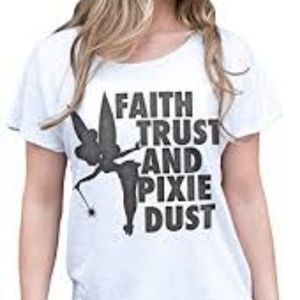 Superluxe Faith Trust And Pixie Dust Tee Shirt M